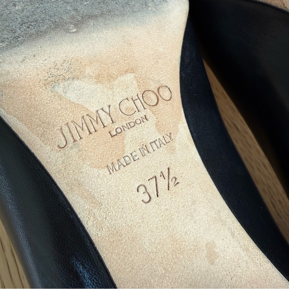 Jimmy Choo Romy 60 Black Kid Leather Pointed-Toe Pumps - Picture 10 of 12